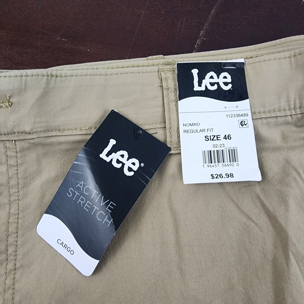 Lee Mens Size 46 Nomad Relaxed Fit Active Stretch 11" Cargo Shorts - Picture 2 of 6